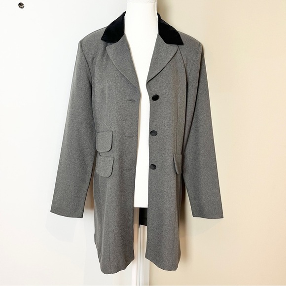 Vintage Amoretti Gray Blazer  Made in Canada  Academia Preppy Classic  Size M - Picture 4 of 12